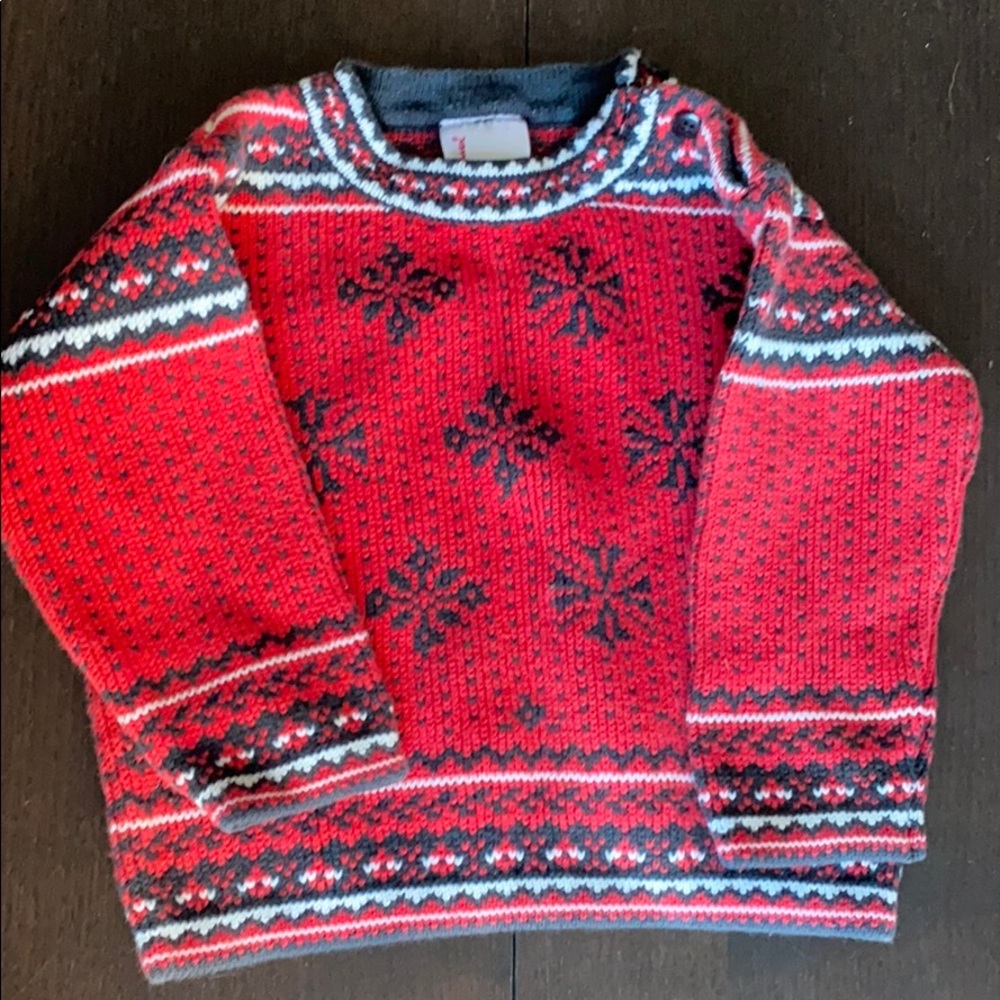 Hanna Andersson toddler Christmas fairisle sweater